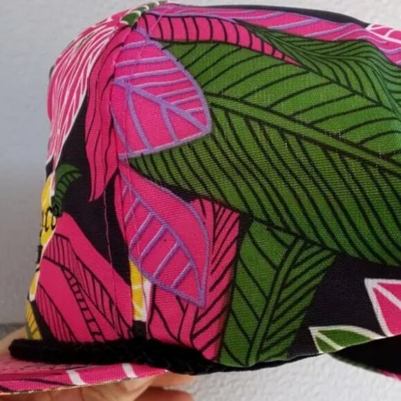 Vintage San Sun Hawaiian Floral Snapback Rope Hat - EUC - Picture 7 of 13